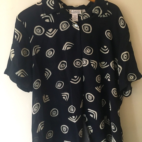 Vintage Rene Margo Collared Button Down - Picture 1 of 2